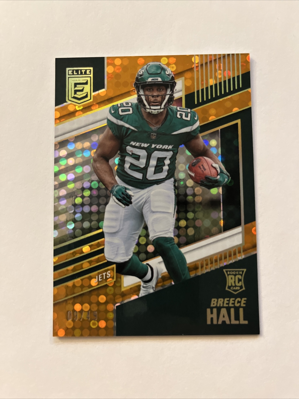 Breece Hall 2022 Elite Orange Dots RC 9/49 New York Jets