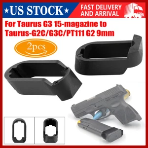 2X Magazine Spacer Sleeve Adapter For Taurus G3 15 Magazine to PT111 G2, G2C/G3C - Picture 1 of 13
