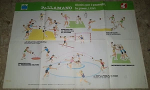 1988 - CONI - POSTER REGOLE PALLAMANO 80X45CM - GIOCHI DELLA GIOVENTU' - Picture 1 of 1