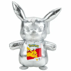 POKEMON PIKACHU SILVER 8" PLUSH BRAND NEW WITH TAGS 25TH ANNIVERSARY - Picture 1 of 3