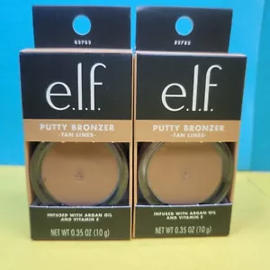 x2 e.l.f. ELF Putty Cream Bronzer Tan Lines 0.35oz/ 10g Each Argan Oil Vitamin E - Picture 1 of 3