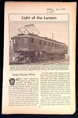 Pennsylvania RR "Under Pennsy Wires" from Railroad Magazine Jan 1942 Foto 1 de 3