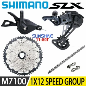 SHIMANO DEORE SLX M7100 MTB Set Gruppi 1x12 Catena Catena Cambiamento Velocità SunShine 11-50T - Foto 1 di 11