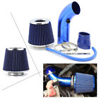 Cold Air Intake Filter Induction Kits Pipe Power Flow Hose System Universal Blue