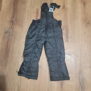 Kids Vintage Swiss Alps Outerwear Adjustable Black Snow Bib Suit #226 - Picture 1 of 8