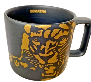 Taza de café Starbucks Sumatra Golden Tiger 2016 negra mate 14 fl oz mango en D - Imagen 1 de 6