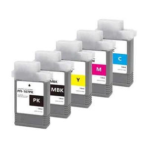 Inchiostro compatibile PFI107 riempito con inchiostro a pigmenti per Canon iPF670 680 685 770 780 - Foto 1 di 6