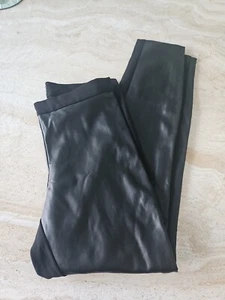 Women's BANANA REPUBLIC Faux Leather Mid Rise Legging Sz 0 Black - Picture 1 of 19