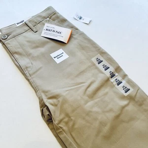 Old Navy Boy's Tan Kahki Casual Dress Pants Straight Leg Plus Size 14 Flex NEW - Picture 1 of 5