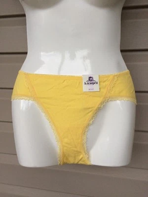 B.TEMPT'D B.NATURAL BIKINI BRAGAS ENCAJE RIBETE ROPA INTERIOR AMARILLO GRANDE ¡NUEVO! $20 Foto 1 de 3
