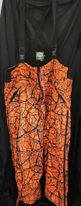 Cabela's Bib Overalls Mens 4XL Tall Seclusion Orange Blaze Camouflage Dry-Plus - Picture 1 of 18