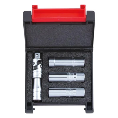 KTC ATB3P05 Spark Plug Wrench Set 9.5sq  3/8 inch Set of 5 with Plastic Case - Image 1 of 2