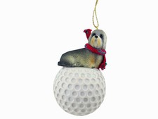Dandie Dinmont Terrier Dog Golf Sports Figurine Ornament