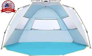 Tienda De Campaña Carpa Abierta Para Playa Proteccion Sol 5 Personas Con Bolso - Picture 1 of 8