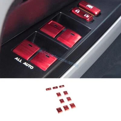 Pegatina interruptor bloqueo elevador ventana aleación roja para Toyota Land Cruiser 2008-2020 2021 Foto 1 de 4