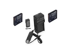 2 Batteries + Charger for Panasonic DMCFT1EBS DMCFS62 DMC-FT2A DMC-FT2S