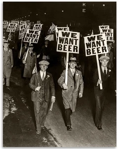 We Want Beer Prohibition Wall Art 11x14 Unframed Vintage Speakeasy Bar Print - Bild 1 von 9