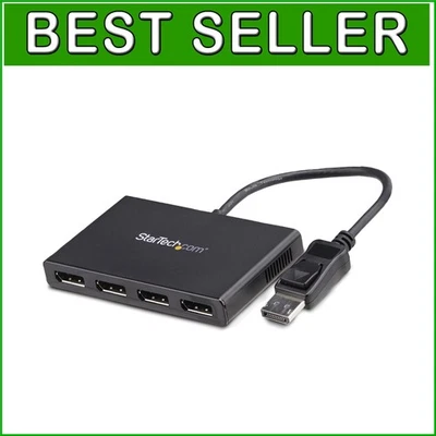 4-Port DisplayPort MST Hub: Connect Quad 1080p Monitors Easily - Windows Only - Image 1 of 4