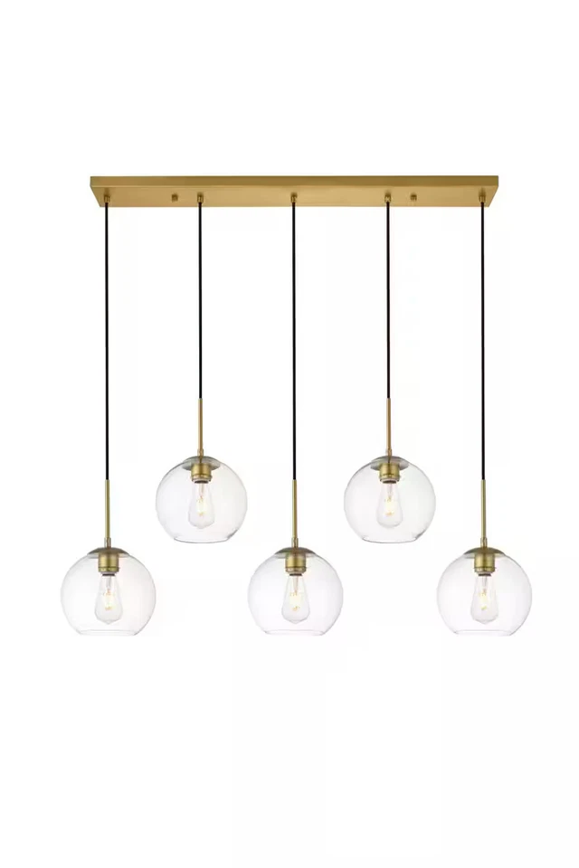Elegante Colgante Lineal Lighting Baxter 5 Luces 42′′ - Latón Moderno Multi-Luz Foto 1 de 4