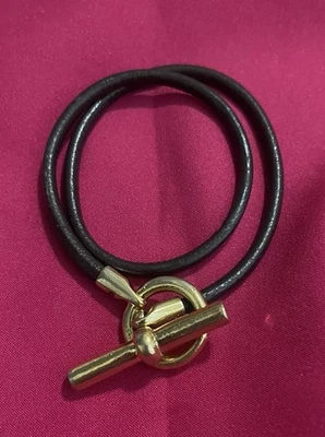 复古 Hermes Choker Browns 金色项链 — 第 1/4 张图片