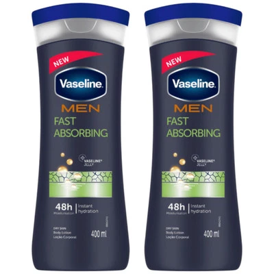 Vaseline Men Fast Absorbing Vaseline Jelly Body Lotion, 13.5oz (Pack of 2) - Image 1 of 4