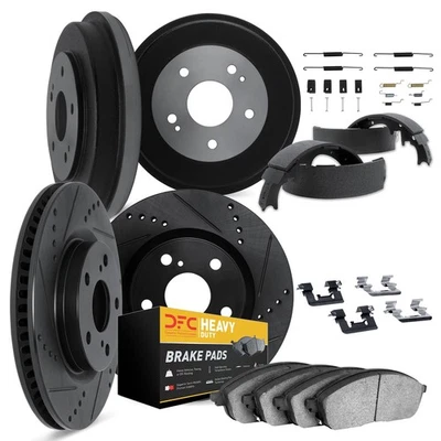 For Dodge B1500 95-97 Brake Kit DFC Drilled & Slotted Front & Rear Brake Kit w Foto 1 de 2