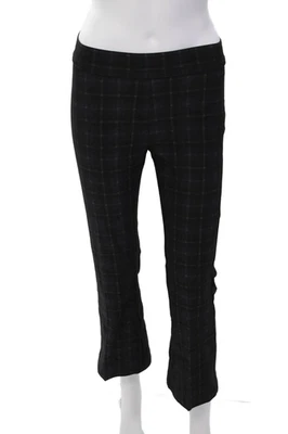 Pantalones a Cuadros Avenue Montaigne Mujer Cintura Elástica Corte Bota Marrón Talla 0 Foto 1 de 4