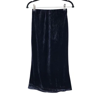 Falda sin Mangas Anthropologie Negra Tilda Terciopelo Talla XXS Foto 1 de 4