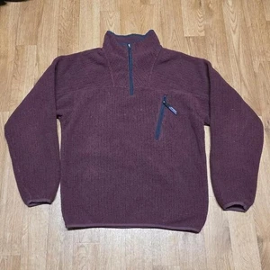 Vintage Patagonia Synchilla Waffle 1/4 Zip Fleece Jacket Burgundy 25480 - Bild 1 von 8