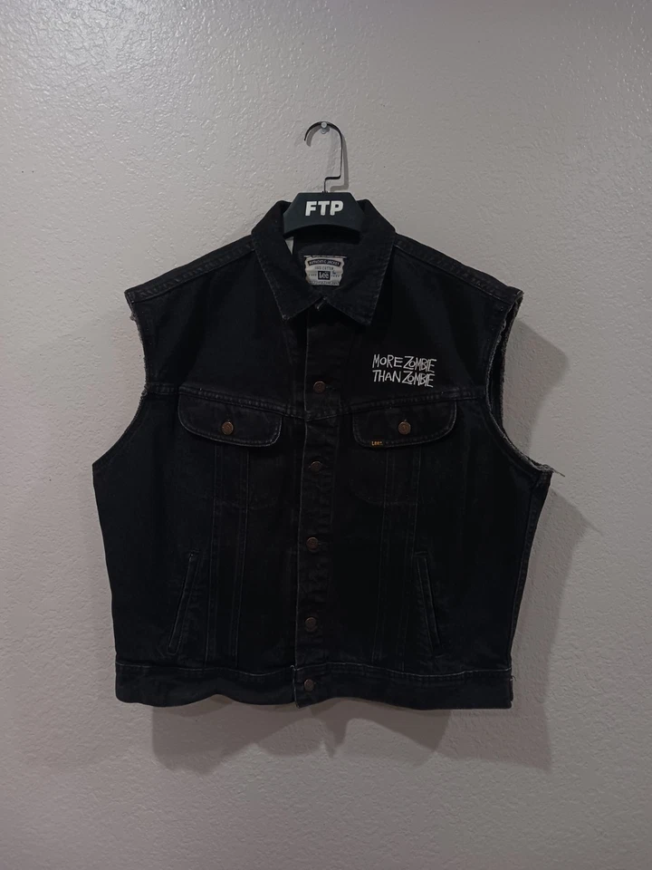 Chaleco Lee Blanco Zombie "More Zombie Than Zombie" De Colección Años 90 Crew Bordado  Foto 1 de 4