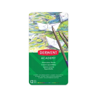 Academy Watercolor Pencils, 3.3mm Core, Metal Tin, 12 Count (2301941) - Image 1 of 4
