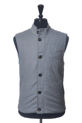 Eleventy Grey Loro Piana Rain System Wool Silk Vest S 35339 Foto 1 de 4