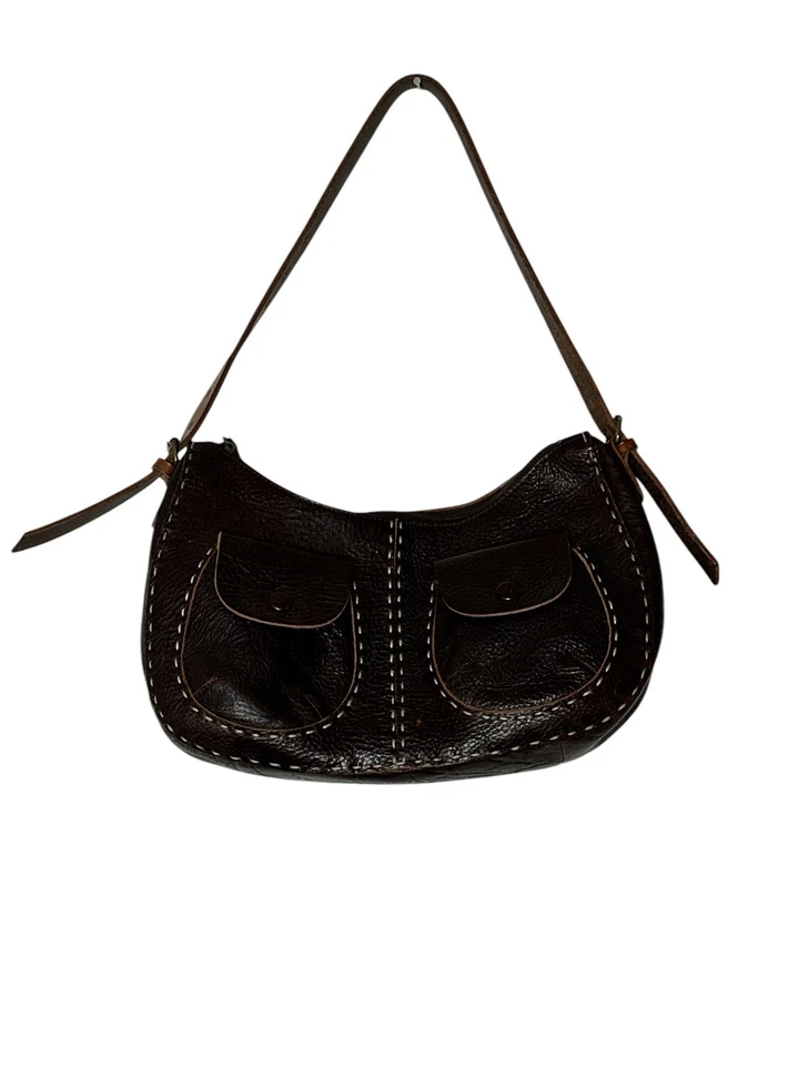 Cartera de cuero Sundance para mujer marrón bolso de hombro paquetes con cremallera Foto 1 de 4