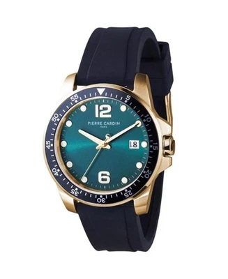 PIERRE CARDIN Hombre Analógico Cuarzo Informal Reloj Clásico Vestido Esfera Verde Impermeable Foto 1 de 4