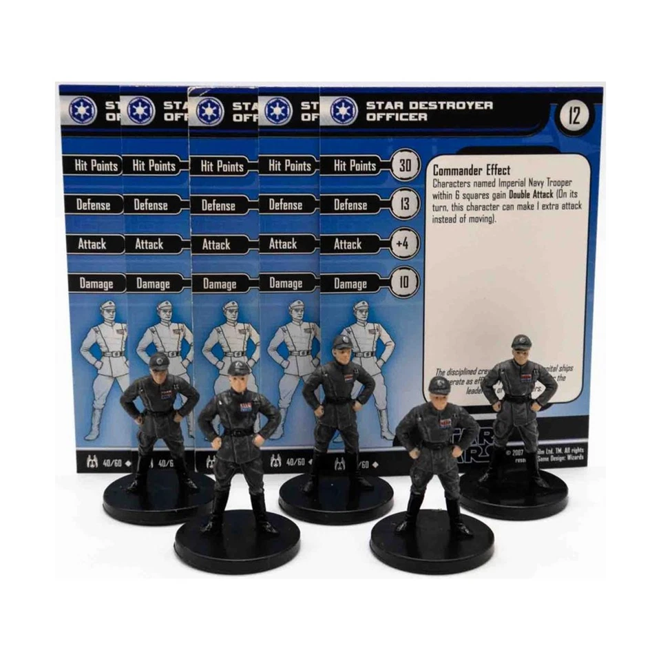 WOTC Star Wars Minis Force Unleashed Star Destroyer Officer (U) x5 NM - Image 1 of 1
