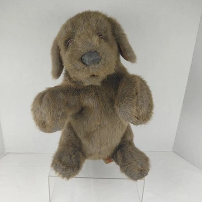 Folkmanis Sitting Dog Full Body Hand Puppet 15" Puppy Brown Toy Stuffed Animal - image 1 of 4