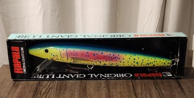 RAPALA El Señuelo Gigante Original Acabado Minnow 28” Pulgadas Trucha Pesca Mancave Raro Foto 1 de 4