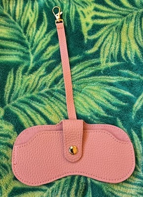 De colección Favorito - Estuche de gafas de sol de cuero sintético raro afortunado bolsa rosa Foto 1 de 3