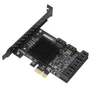 Pci E Zu Sata3.0 Erweiterungskarte 8 Ports Adapter Riser Karte Desktop-Comp NTS - Afbeelding 1 van 9