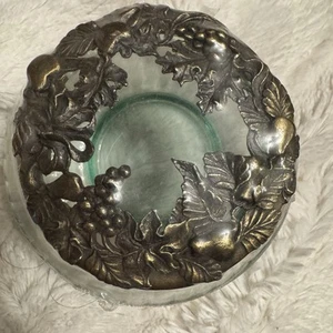 Neu Vintage Zinn 1995 Rawcliffe Potpourri Schmuck Glas Teelicht Glas - Bild 1 von 3