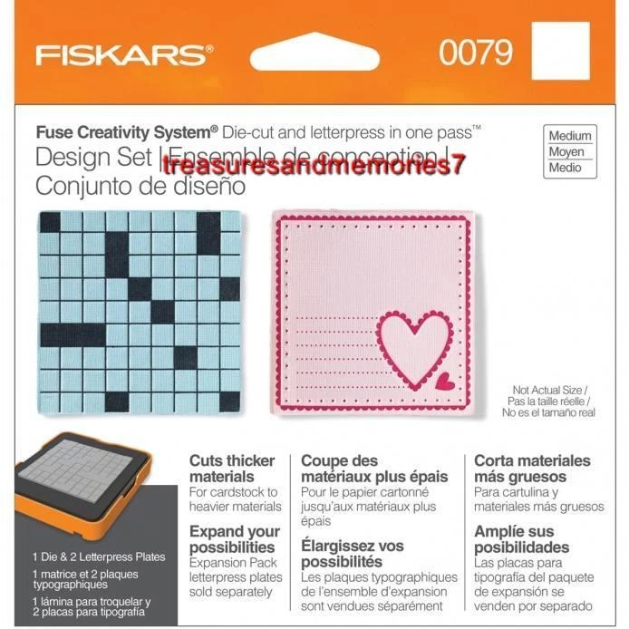 Fiskars Fuse Creativity Design Set 0079 SQUARE Die Cut & Letterpress - Image 1 of 1