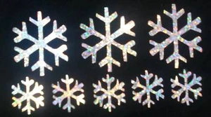 snowflake silver HOLO IRON-ON hotfix diy TRANSFER Patch applique holographic - Picture 1 of 1