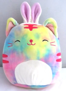 Squishmallow Easter Rainbow Cat Bunny Ears 2020 Kellytoy Limited Edition - Picture 1 of 7