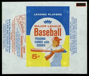 1963 Fleer Baseball 5 Cent Wax Pack Wrapper (Cardinals) - Picture 1 of 1