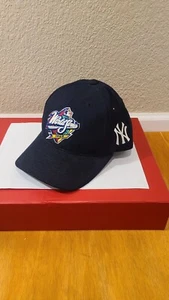 Vintage New York Yankees 1998 MLB World Series Logo 7 Adjustable Strapback Hat - Picture 1 of 9