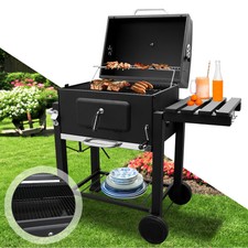 Grillwagen Holzkohle Gartengrill Garten Holzkohlegrill Standgrill 100x104cm