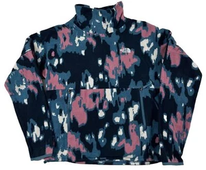 North Face Sweater Womens Small Pullover Fleece Turtleneck Blue/pink - Picture 1 of 3