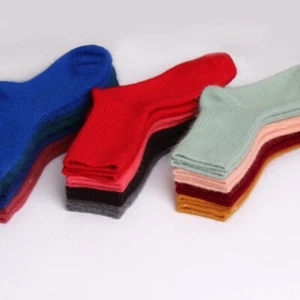 Paquete de 3 calcetines 100 % lana gruesos difusos acogedores sólidos cálidos para mujer bota multicolor 5-9 - Imagen 1 de 13