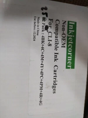 INKJETCORNER FOR CLI-8 *RED *BLACK *MAGENTA *YELLOW *PHOTO MAGENTA  - Image 1 of 4