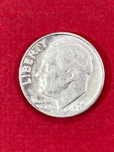 1964  D  United States 10 Cent Silver Coin Circulated - Picture 1 of 2